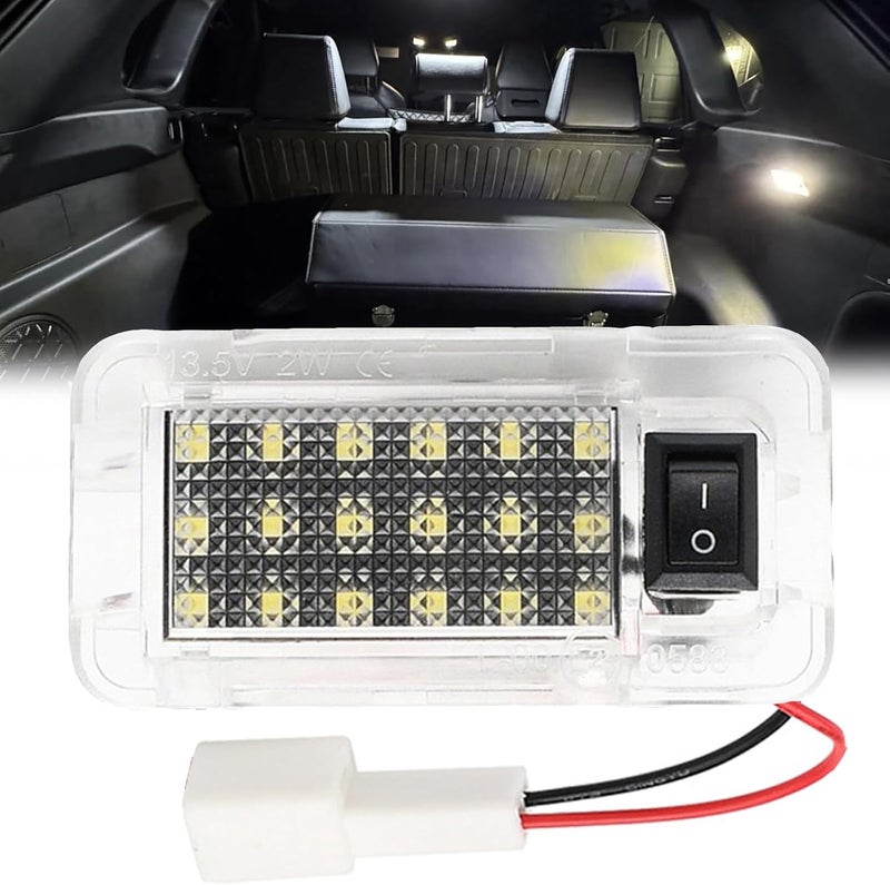csslyzl 1Pcs LED Luggage Compartment Lights with on/off Switch Assembly Compatible with Toyota RAV4 2022 2023 2024 2025, White Full LED Interior Trunk Rear Cargo Area Light - Image 1